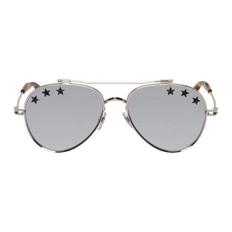 givenchy silver aviators stars|Givenchy: Silver GV 7057 Stars Sunglasses .